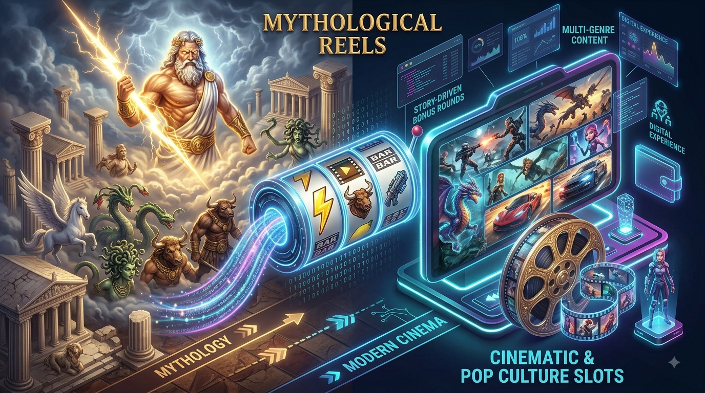 Tema mitologi dan film dalam slot